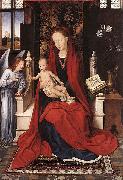 Hans Memling Virgin Enthroned with Child and Angel Sweden oil painting artist